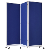 magnetoplan® Präsentationswand /1105303, 181 x 182 x 36 cm, faltbar, mobil, blau