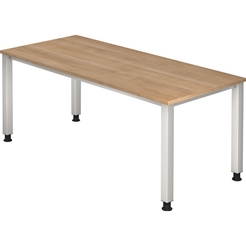 Hammerbacher Schreibtisch VQS19/N 4Fuß 180x80cm nussbaum