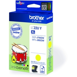 brother® Tintenpatrone, LC-22UY, original, gelb, 1.200 Seiten
