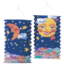 amscan Laterne Sonne & Mond - 28 cm