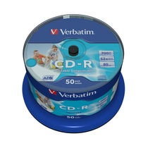 Verbatim CD-R Rohling 80min/43438 52x Inh. 50 CD auf Spindel