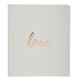 Gästebuch 140 Seiten Goldschnitt 21x19cm - Love weiß - Weiß