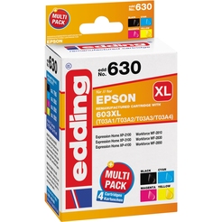 edding Tintenpatrone 18-630 wie Epson 603XL sw/c/m/g 4 St./Pack.