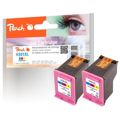 Peach Doppelpack Druckköpfe color kompatibel zu HP No. 301XL, CH564EE