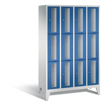 CP CLASSIC Fächerschrank, Fachhöhe 510 mm, mit Füßen, 12 Fächer, Breite 1190 mm Tür enzianblau