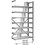 Scholz Ordner- und Archiv-Steckregal, verzinkt - Höhe 2640 mm, einseitig - Boden-BxT 800 x 300 mm, Grundfeld