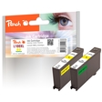 Peach Doppelpack 2 Tintenpatronen gelb kompatibel zu Lexmark No. 100XL, 14N1095
