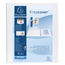 EXACOMPTA Präsentationsringbuch KreaCover A4+/51841E, weiß, 320x265mm