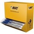 BIC® Kugelschreiber, Cristal®, 0,4 mm, Schaftfarbe: farblos, transparent, Schreibfarbe: blau (100 Stück)