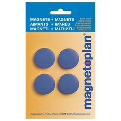 2 x Magnet Discofix Standard auf Blisterkarte, Farbe dunkelblau