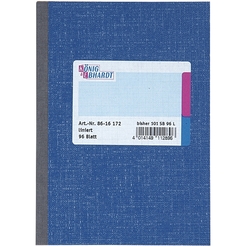 K+E Kladden/8616172-101SB96, blau, liniert, 70g/qm, DIN A6, Inh. 96 Blatt