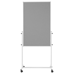 magnetoplan® Universal-Board - Tafelformat 750 x 1200 mm - Whiteboard / Filz grau