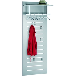 Kerkmann Wandgarderobe tec-art, 5 Kleiderbügel, 6 Haken, alusilber