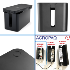 ACROPAQ ACM001 - Kabelbox Mini Schwarz