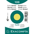 EXACOMPTA Karteikarte, liniert, A7, Karton, 205 g/m², gelb (100 Stück)