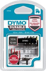 DYMO® D1 Vinyl-Hochleistungsbänder/1978365 12 mm x 3 m weiß/schwarz