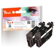 Peach Doppelpack Tintenpatronen schwarz kompatibel zu Epson No. 27 bk, T2701
