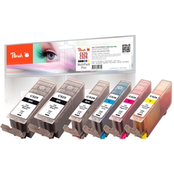 Peach Spar Pack Plus Tintenpatronen, XL-Ergiebigkeit, kompatibel zu Canon CLI-526,  PGI-525