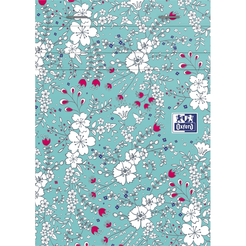 OXFORD ForMe Floral Softcover Notizblock, A6, 80 Blatt, 90g/m², mit Perforation, liniert 6 mm