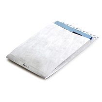 BONG Versandtasche, mit Falte, 38 mm, ohne Fenster, haftklebend, C4, 229 x 324 mm, Tyvek®, weiß (20 Stück)
