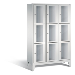 CP CLASSIC Fächerschrank, Fachhöhe 510 mm, mit Füßen, 9 Fächer, Breite 1200 mm Tür lichtgrau