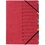 Ordnungsmappe, Fächermappe Karton, 12 Fächer, rot,