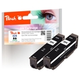 Peach Doppelpack Tintenpatronen schwarz kompatibel zu Epson No. 24 bk*2, T2421