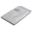 BONG Versandtasche, mit Falte, 20 mm, mit Fenster, haftklebend, C4, 229 x 324 mm, Tyvek®, weiß (100 Stück)
