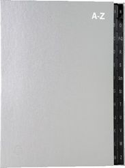 EXACOMPTA Pultordner/57227E 330 x 250 mm A-Z 24-teilig silber