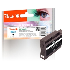 Peach Tintenpatrone schwarz kompatibel zu HP No. 932, CN057AE