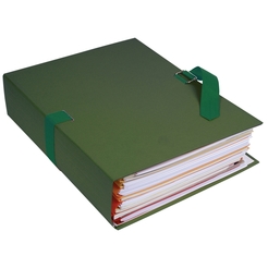 Dokumentenmappe aus kaschiertem Karton 2,7mm, dehnbarer Faltenrücken, 24x32cm für DIN A4