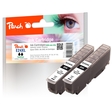 Peach Doppelpack Tintenpatronen schwarz kompatibel zu Epson No. 24XL bk, T2431