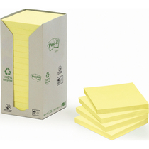 Post-it Haftnotiz Recycling Notes 654-1T 76x76mm gelb 16 St./Pack.