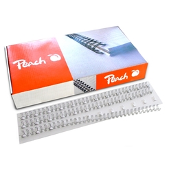 Peach Drahtbinderücken Easy-Wire, 8mm, silber, 3:1, 34 Ringe A4, 100 Stk. PW079-10