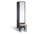 C+P Garderobenschrank Classic, H1850xB420xT500mm