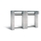 C+P Offene Garderobe Serie 8070, H1950xB2840xT480mm