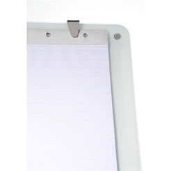 BI-OFFICE GEA4850116 - Mobiles Glas-Flipchart, magnetisch, 70x100 cm, Weiß