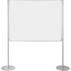 Ultradex Stellwand 749308 200x120cm beids. Whiteboard Tellerfuß weiß