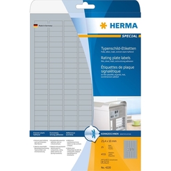 HERMA SPECIAL A4 Typenschild-Etiketten Folie silber