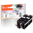 Peach Doppelpack Tintenpatrone schwarz kompatibel zu HP No. 364, CB316EE