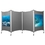 magnetoplan® Präsentationsständer-Set, mobil - 4 Pinntafeln, 5 Säulen - Breite 4 x 1200 mm