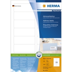 HERMA PREMIUM A4 Etiketten 100 Blatt / Packung