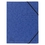 Eckspannmappe mit Gummizug, ohne Klappen, Colorspan-Karton 355g/m2, A4 - Blau