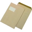 MAILmedia® Versandtasche, mit Fenster, gummiert, C4, 229 x 324 mm, 90 g/m², Natron, braun (250 Stück)