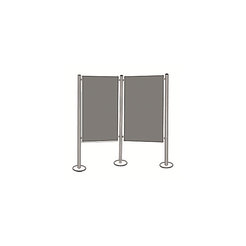 magnetoplan® Präsentationstafel-Set - 2 Pinntafeln, 3 Säulen - Gesamtbreite 2625 mm