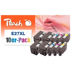 Peach 10er-Pack Tintenpatronen, kompatibel zu Epson No. 27XL