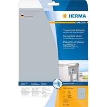 HERMA SPECIAL A4 Typenschild-Etiketten Folie silber