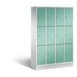 C+P Schließfachschrank Classic, H1800xB1190xT500mm Korpus: lichtgrau Türen: lichtgrün