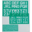 LINEX 8500S, Schriftschablone, Standard, Schirfthöhe, 10,20,30 mm, Ziffern und Symbole