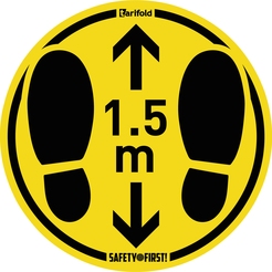 Tarifold Bodenaufkleber Fußabdruck 7999806 raue Böden ge/sw